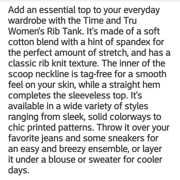 NEW Rib Tank Top - Picture 3 of 3